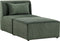 LEMVIG - Chaise longue - Donkergroen - Corduroy