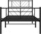 vidaXL - Bedframe - met - hoofd- - en - voeteneinde - metaal - zwart - 100x190 - cm
