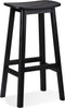 Alterego Dumas - Barkruk - Zwart Hout - 41x32x76cm
