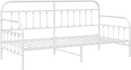 vidaXL - Ligbed - Frame - Wit - 100x190 - cm - Staal