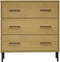vidaXL - Dressoir - met - 3 - lades - OSLO - 77x40x79,5 - cm - grenenhout - bruin