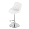 KAST kruk - wit eco-leer/chroom onderstel x 2