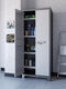 Keter Titan Hoge Kast - 4 Planken - 80x44x182cm - Zwart/Grijs