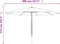 vidaXL - Parasol - met - houten - paal - 400x273 - cm - zwart