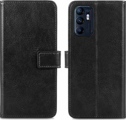 iMoshion Hoesje Geschikt voor Oppo Reno 6 5G Hoesje Met Pasjeshouder - iMoshion Luxe Bookcase - Zwart