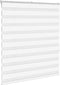 vidaXL - Zebra - rolgordijn - 135x150 - cm - stofbreedte - 130,9cm - polyester - wit