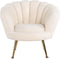 Richmond Interiors Kinderstoel Charly white teddy / gold (White)