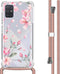 imoshion Hoesje Geschikt voor Samsung Galaxy A71 Hoesje Met Koord - imoshion Design Hoesje met Koord - Roze / Transparant / Blossom Watercolor