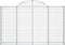 vidaXL - Schanskorven - 14 - st - gewelfd - 200x30x120/140 - cm - ijzer