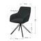Juskys Draaistoel Clyde - Draaistoel - Draaibaar - Donkergrijs - 57 x 61 x 85 cm