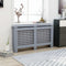 vidaXL Radiatorombouwen 2 st 112x19x81.5 cm MDF wit