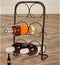 Excellent Houseware Wijnrek - Wijnflessen rek voor 6 flessen 22 x 14 x 38 cm - Zwart (6 flessen)