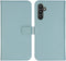 Selencia Samsung Galaxy A34 (5G) - Echt Lederen Bookcase - 3 Pashouders - Lichtblauw