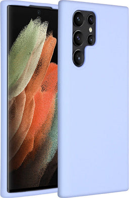 Accezz Samsung Galaxy S22 Ultra - Liquid Silicone Backcover - Schokabsorberend - Paars