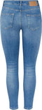 Pieces PCDELLY SKN MW CR LB124-BA/NOOS BC Dames Jeans - Skinny Fit - Stretch Denim - Maat XS