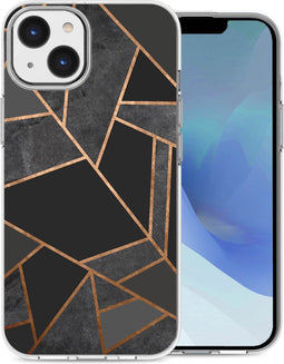 imoshion Hoesje Geschikt voor iPhone 14 Hoesje Siliconen - imoshion Design hoesje - Zwart / Black Graphic