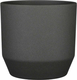 Mica Decorations Nola Bloempot - 27x27x25 cm - Keramiek - Donkergrijs