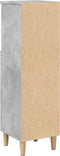 vidaXL - Badkamerkast - 30x30x100 - cm - bewerkt - hout - betongrijs
