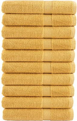 vidaXL - Handdoeken - SOLUND - 10 - st - 600 - g/m² - 100x200 - cm - goudkleurig