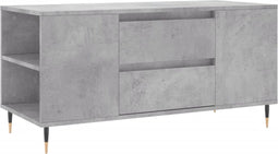 vidaXL - Salontafel - 102x44,5x50 - cm - bewerkt - hout - betongrijs