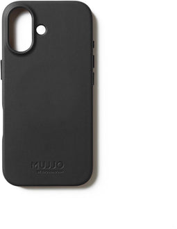 Mujjo iPhone 17 - Volledig Lederen Hoesje - 1mm Verhoogde Rand - Zwart