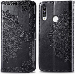iMoshion Hoesje Geschikt voor Samsung Galaxy A20s Hoesje Met Pasjeshouder - iMoshion Mandala Bookcase - Zwart