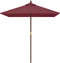 vidaXL - Parasol - met - houten - paal - 198x198x231 - cm - bordeauxrood