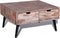 vidaXL - Salontafel - met - 4 - lades - gerecycled - teakhout