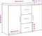 vidaXL - Dressoir - 90x29,5x65 - cm - bewerkt - hout - artisanaal - eikenkleur