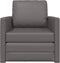 vidaXL - Vloersofa - Bed - 2-in-1 - Grijs - 74x77x81 - cm - Faux - Leer