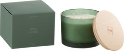 J-Line geurkaars Accords Essentiels - Bois Givré - groen - 28U