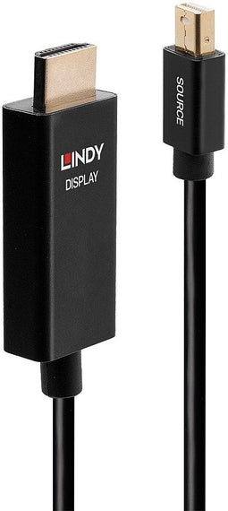 Lindy 40921 - DisplayPort naar HDMI Aansluitkabel - 1.00 m - Zwart