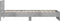 vidaXL - Bedframe - met - hoofdeinde - bewerkt - hout - betongrijs - 100x200 - cm