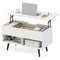 Coast Lift Top Salontafel - 120 x 60 x 45 cm - Ergonomisch werkblad - Wit