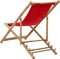 vidaXL - Terrasstoel - bamboe - en - canvas - rood