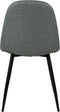 Kick eetkamerstoel Noor - Set van 4 - Comfortabele stof - Groen (set van 4)