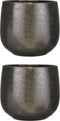 Mica Decorations Gabriel Bloempot - H25 x Ø29 cm - Keramiek - Brons