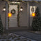 vidaXL - Kerstlamp - met - grondpin - en - LED - inklapbaar - 57 - cm - geel