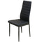 vidaXL - Eetkamerset - tafel - en - stoel - zwart - 5-delig