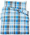 vidaXL - Dekbedovertrekset - 260x240 - cm - katoen - blauw - en - grijs