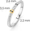 TI SENTO Ring 12148ZY - Zilveren dames ring - Zirkonia - Maat 52