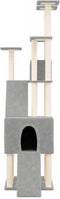 vidaXL - Kattenmeubel - met - sisal - krabpalen - 190 - cm - crèmekleurig