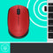 Logitech M330 Silent Plus - Draadloze Muis - 90% stiller - Rood