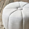 Riviera Maison Poef Beige, Kruk, Voetenbank, Rond - Falcone Stool - Linnen, hout - (ØxH) 72x41.0