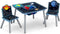 Delta Children - Kindertafel met 2 Stoelen - Kinderkamer - Handig Opbergvak - Space Adventures