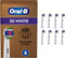 Oral-B 3D White - Met CleanMaximiser-technologie - Opzetborstels - 8 Stuks - Brievenbusverpakking
