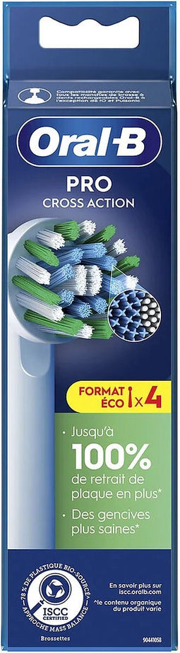 Oral-B Cross Action Pro - Opzetborstels - Met CleanMaximiser Technologie - 4 Stuks