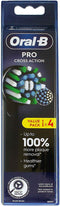 Oral-B Cross Action Pro - Opzetborstels - Met CleanMaximiser Technologie - Zwart - 4 Stuks