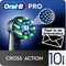 Oral-B Cross Action Pro - Opzetborstels Zwart - Met CleanMaximiser Technologie - 10 Stuks - Brievenbusverpakking