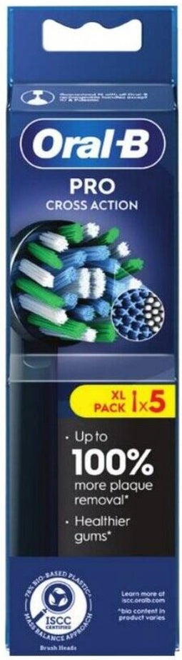 Oral-B - Cross Action Zwart Opzetborsteltjes - 5 Stuks